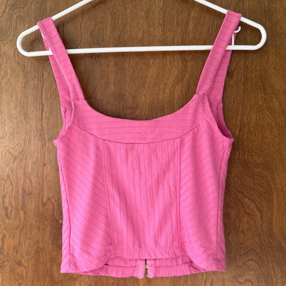 Free People sz S Intimately Serenity Pink Sweetheart Corset Layering Romantic - Picture 7 of 10